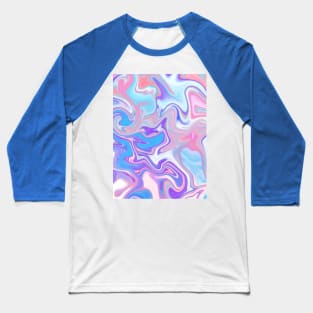 Soft Feminine Paint Pour Pattern Baseball T-Shirt